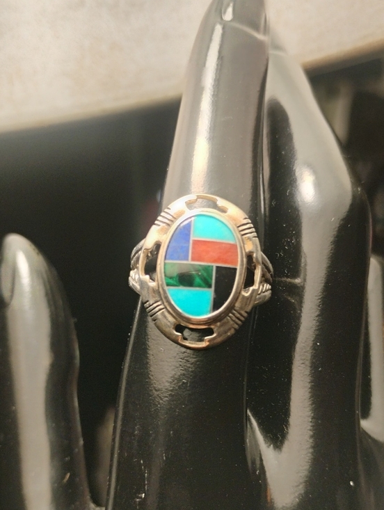 Carolyn Pollack Jewelry - Carolyn Pollack Relios 925 Sterling Inlaid Stones Ring Size 8